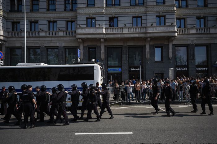 Несанкционированный митинг на Пушкинской площади