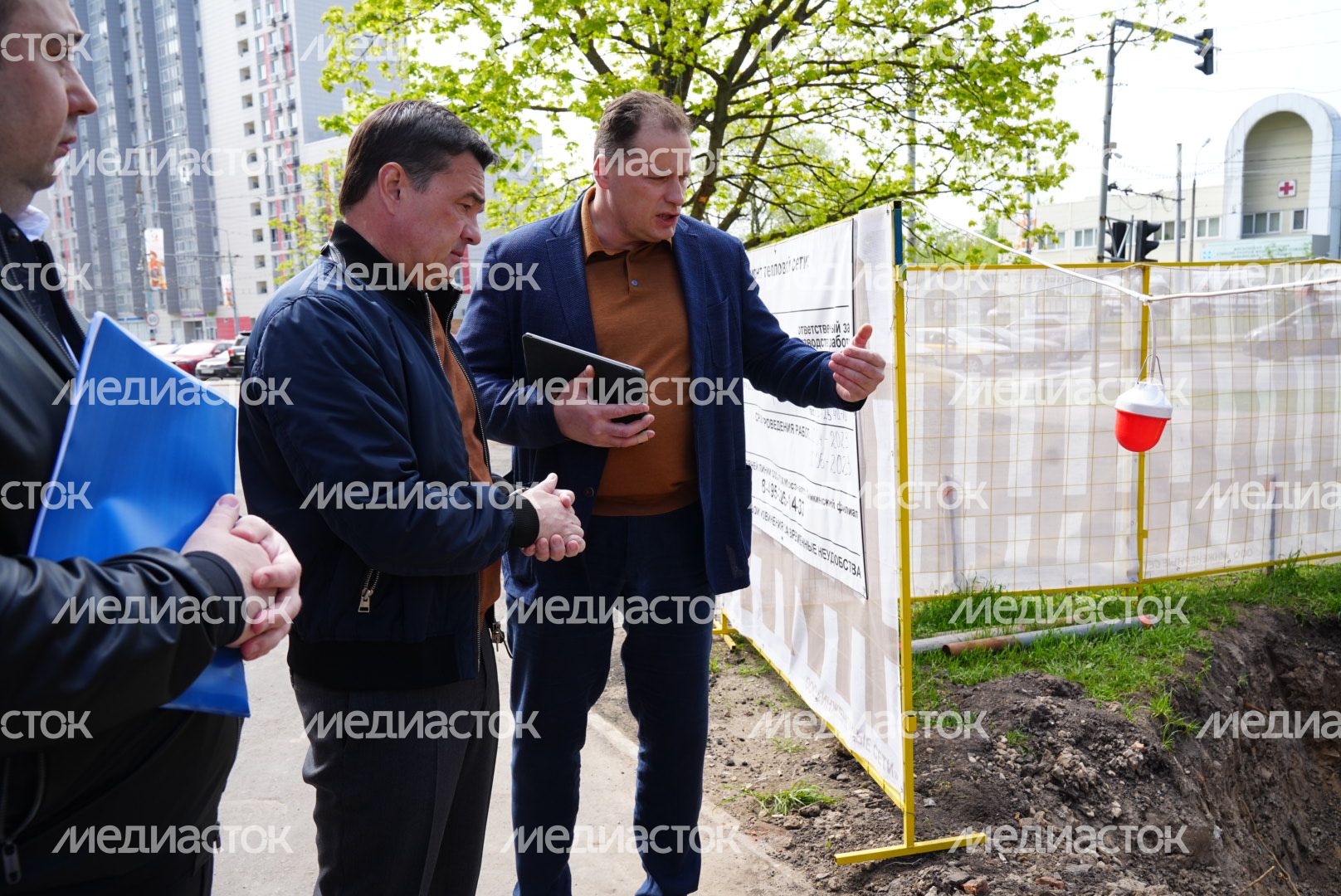 Проверка губернатором ремонта теплосетей в Химках