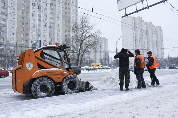 Снегопад в Московском регионе, 18.01.2018