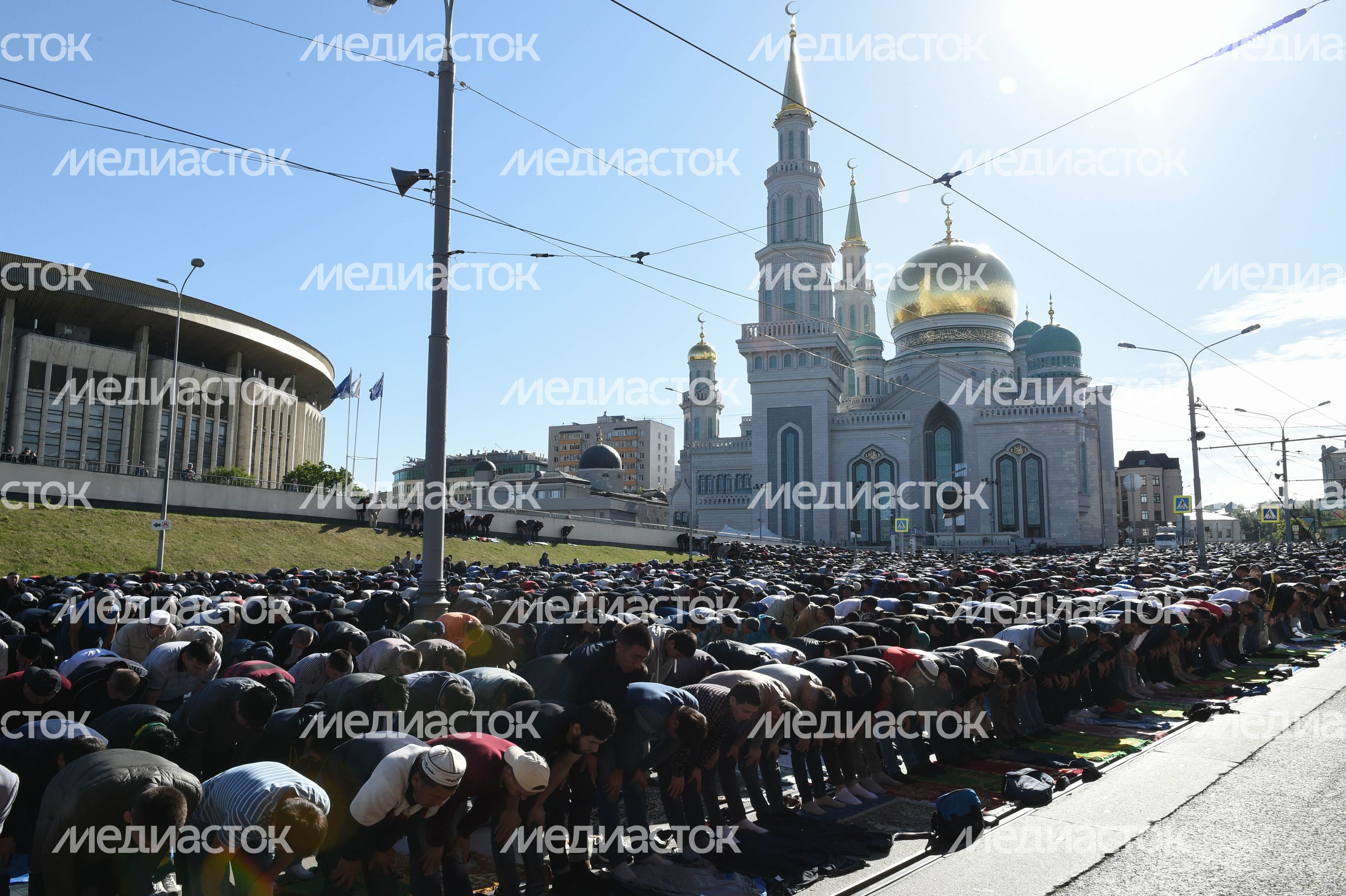 Празднование Ураза‑байрам в Москве в 2018 году