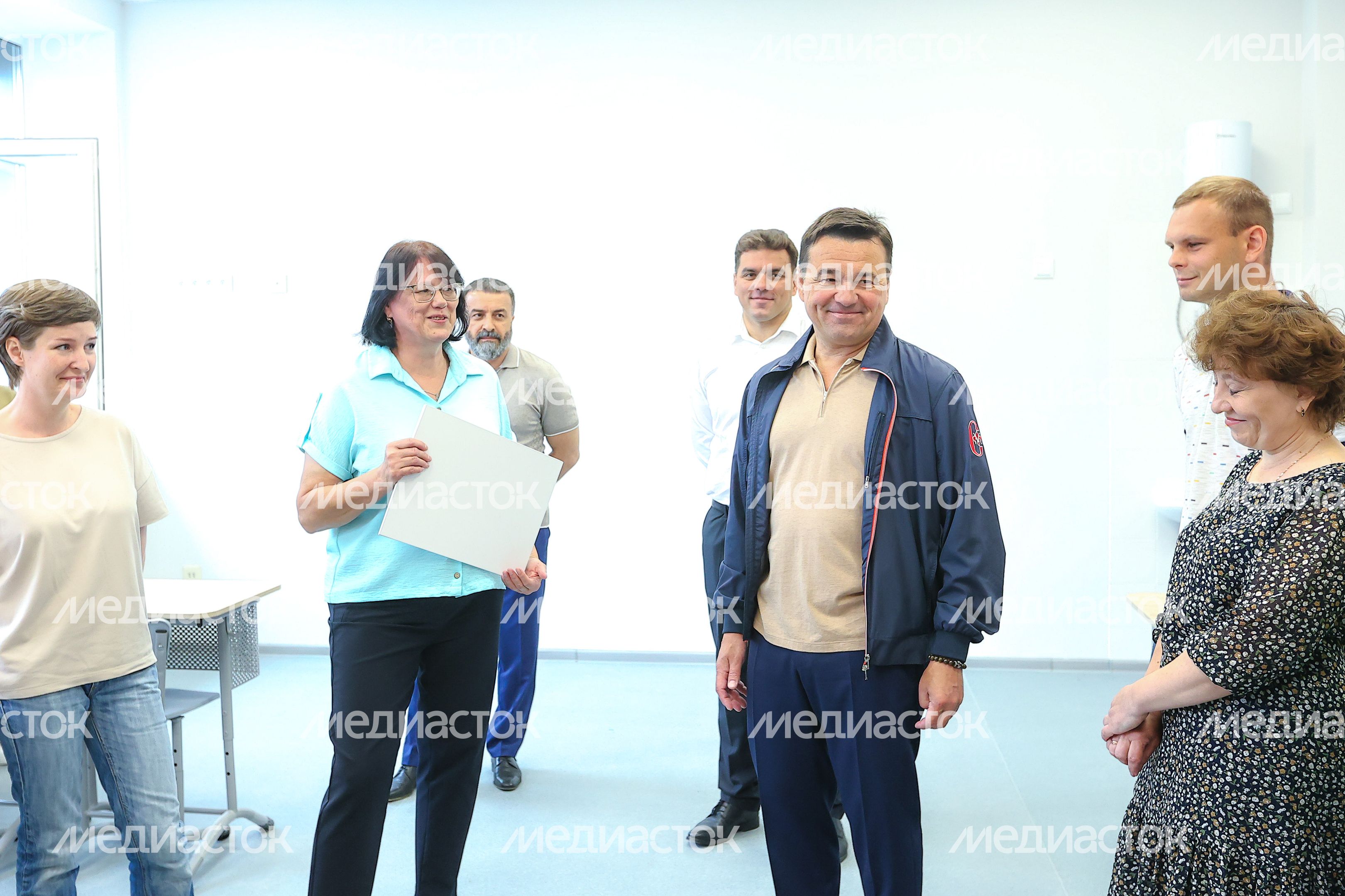 Посещение Губернатором Подмосковья школы №2 в Можайске
