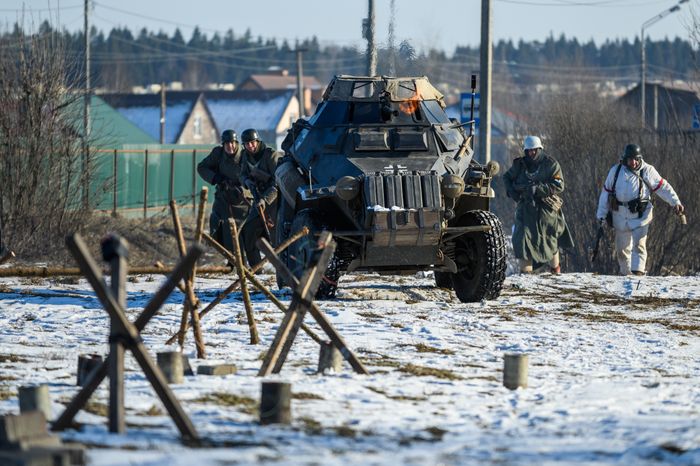 Военно-историческая реконструкция в музее танка Т-34 в Мытищах
