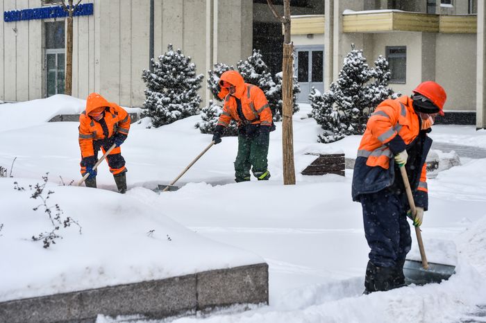 Снегопад в Москве