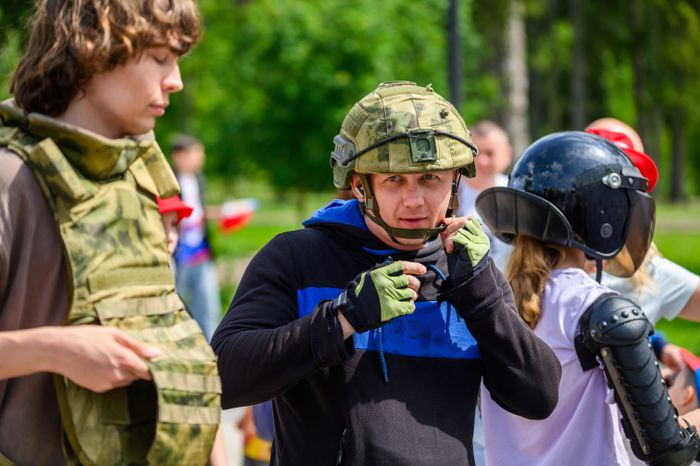 Стенд Ассоциации ветеранов СВО на Дне молодежи в Пестовском парке округа Балашиха