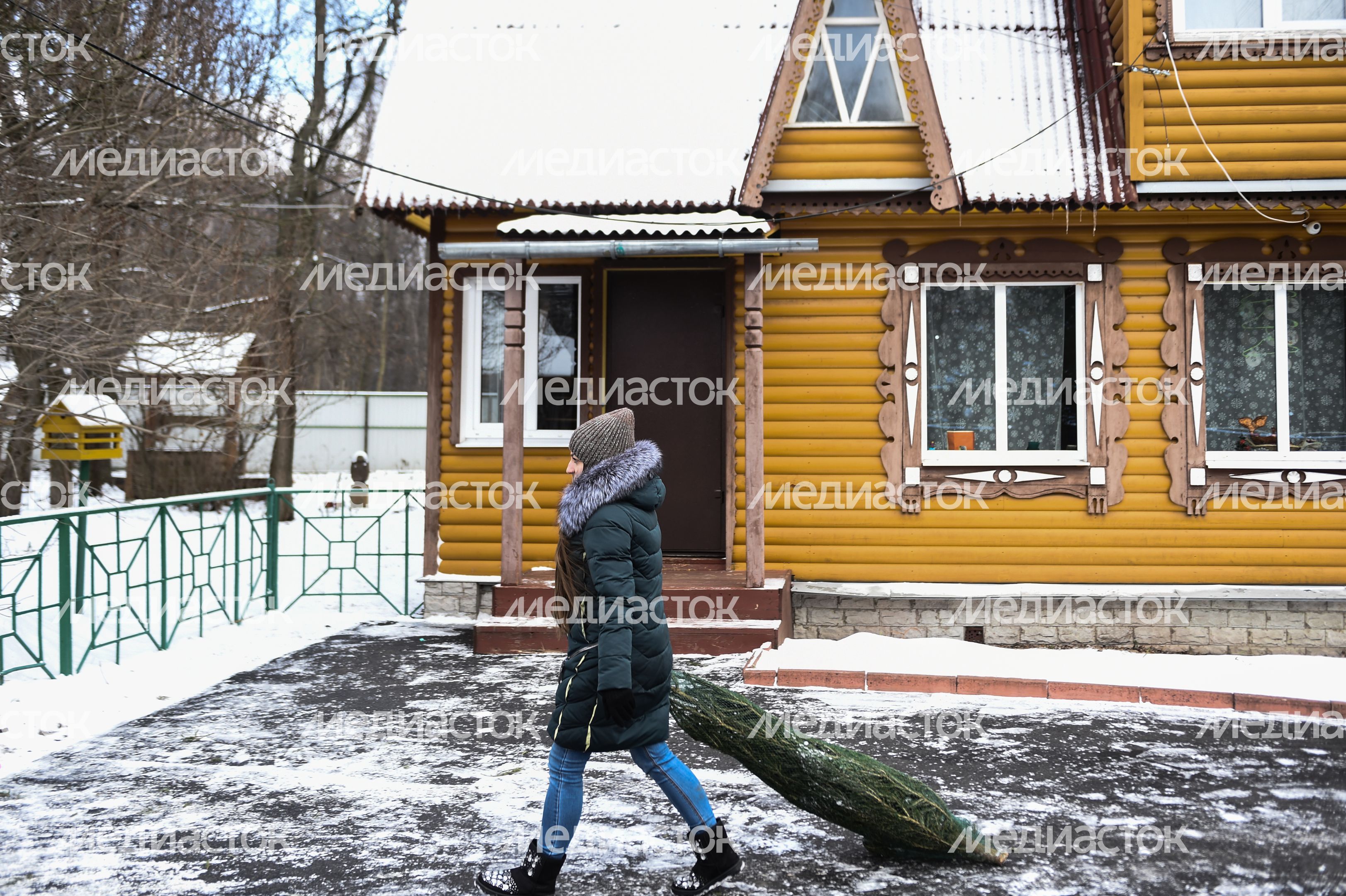 Утилизация елок после Нового года в Москве