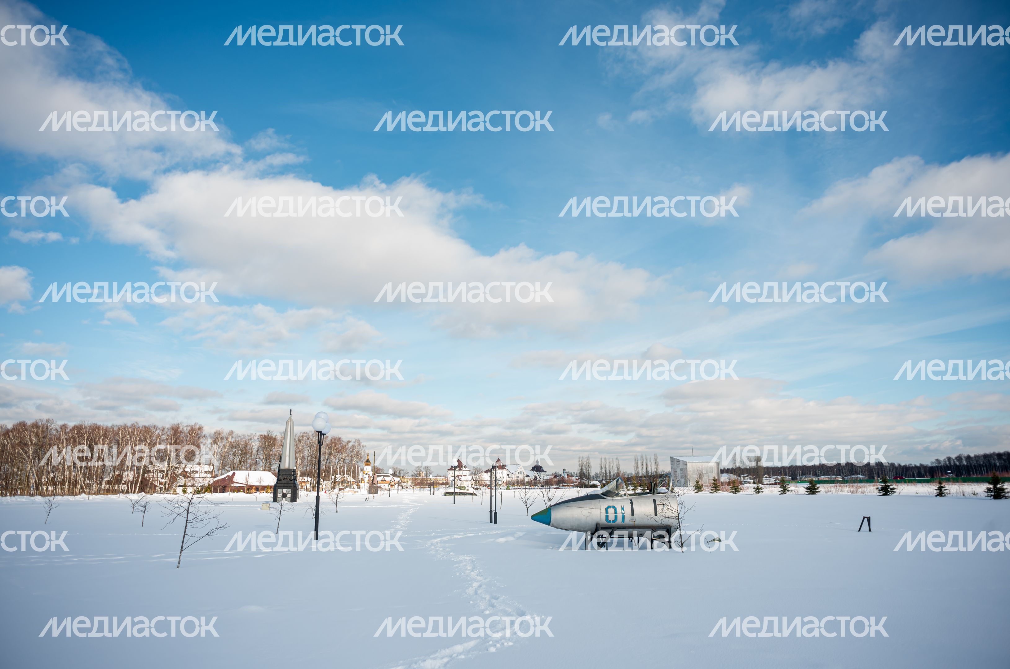 Зимние виды Национального Конного арка Русь