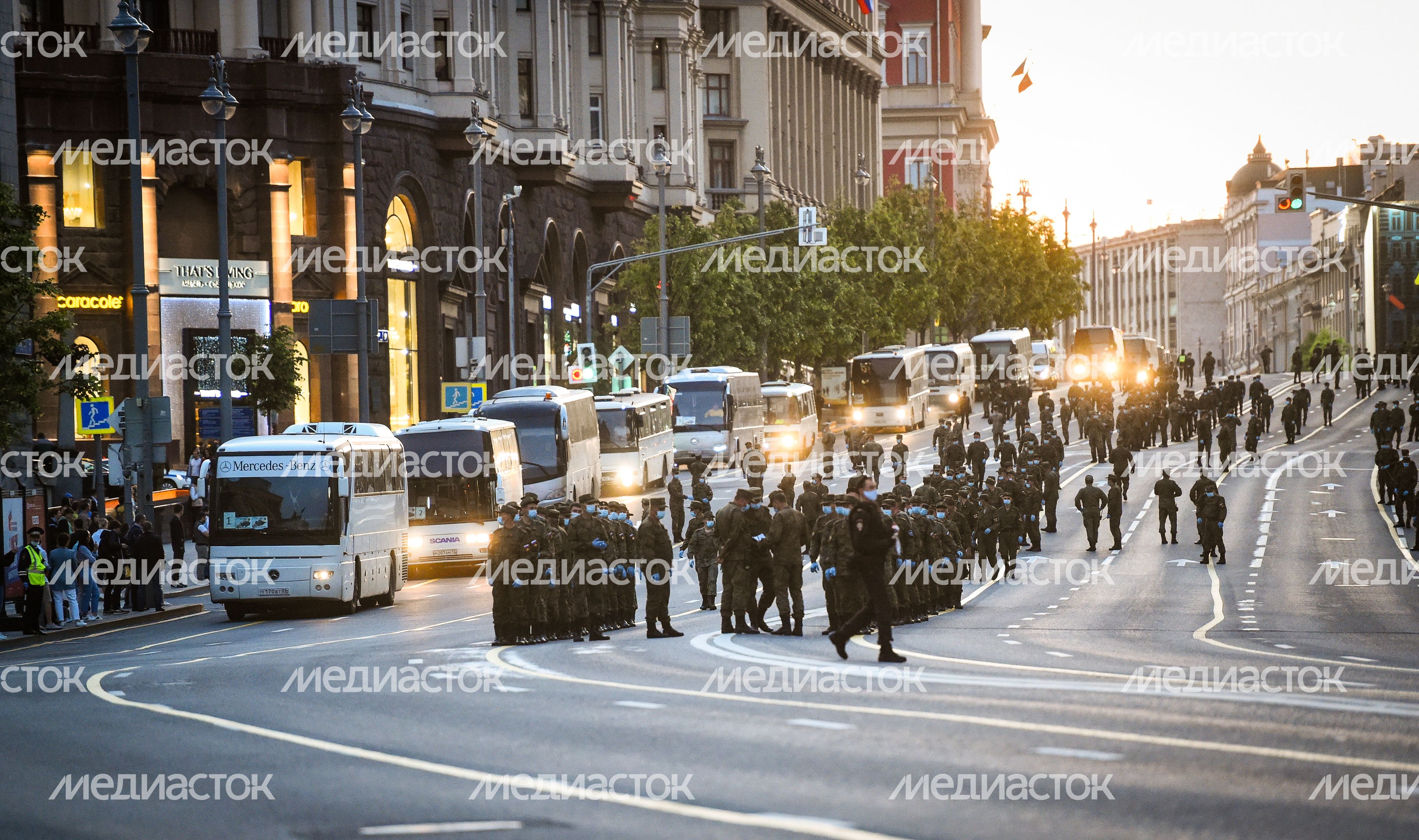 Пешая репетиция парада Победы в Москве