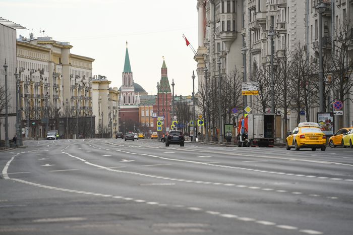 Москва во время режима всеобщей самоизоляции в связи с коронавирусом