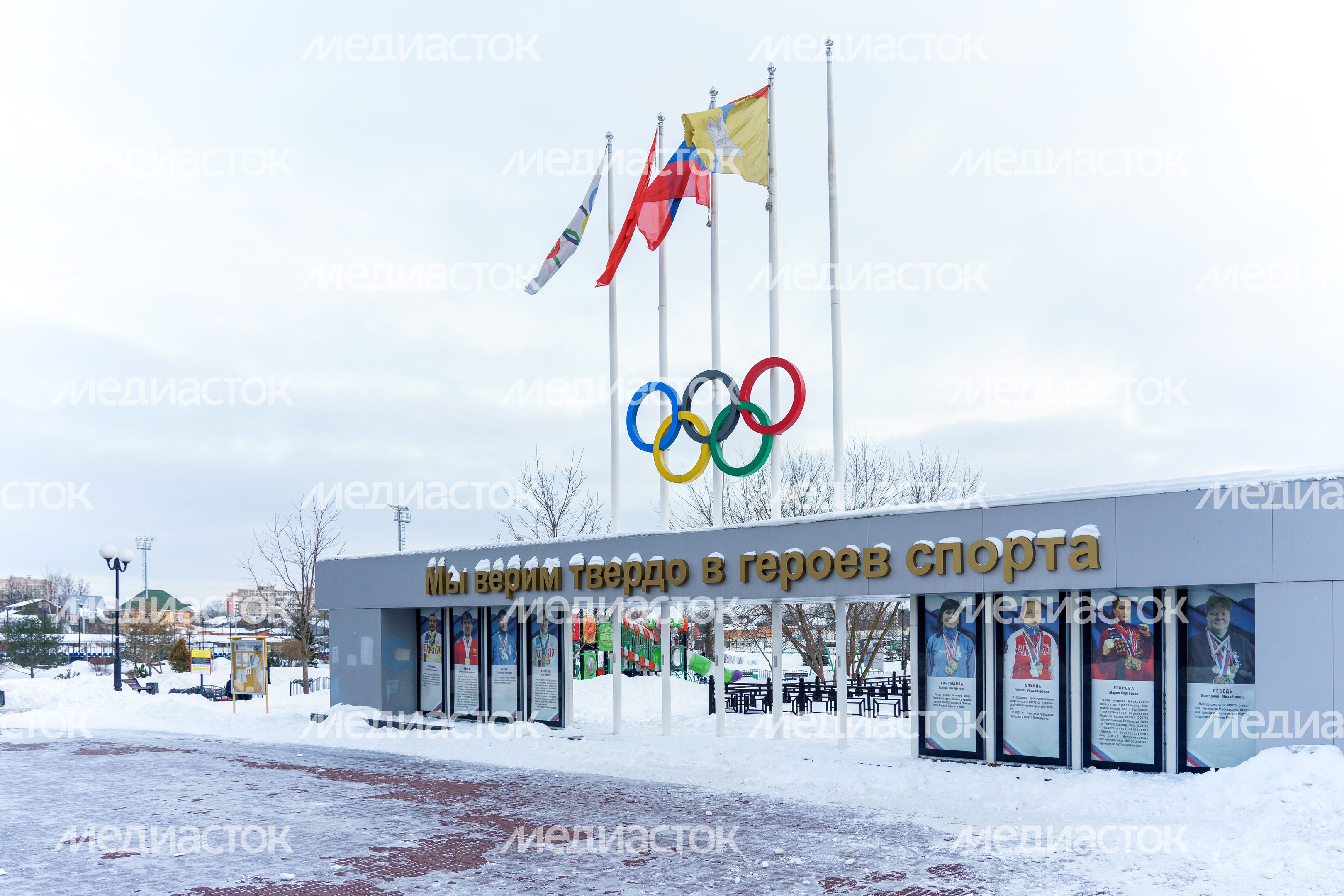 Домодедово. Олимпийский сквер. Зима Домодедово. Олимпийский сквер. Зима