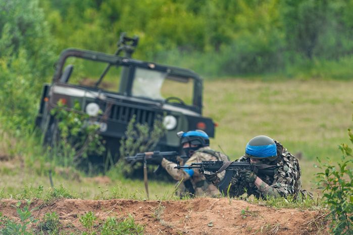 Реконструкция современных боевых действий в парке «Патриот» Одинцовского округа