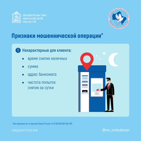 Признаки мошенничества при снятии денег квадрат 02