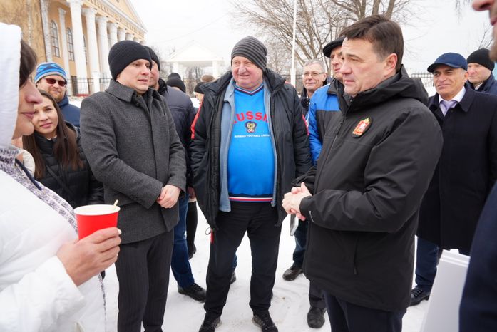 Посещение места строительства нового стадиона «Торпедо» в Люберцах Губернатором Подмосковья