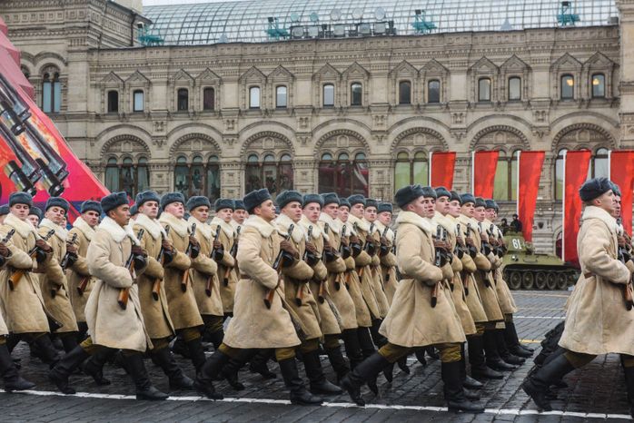 Торжественный марш в честь 78-ой годовщины военного парада 7 ноября 1941 года