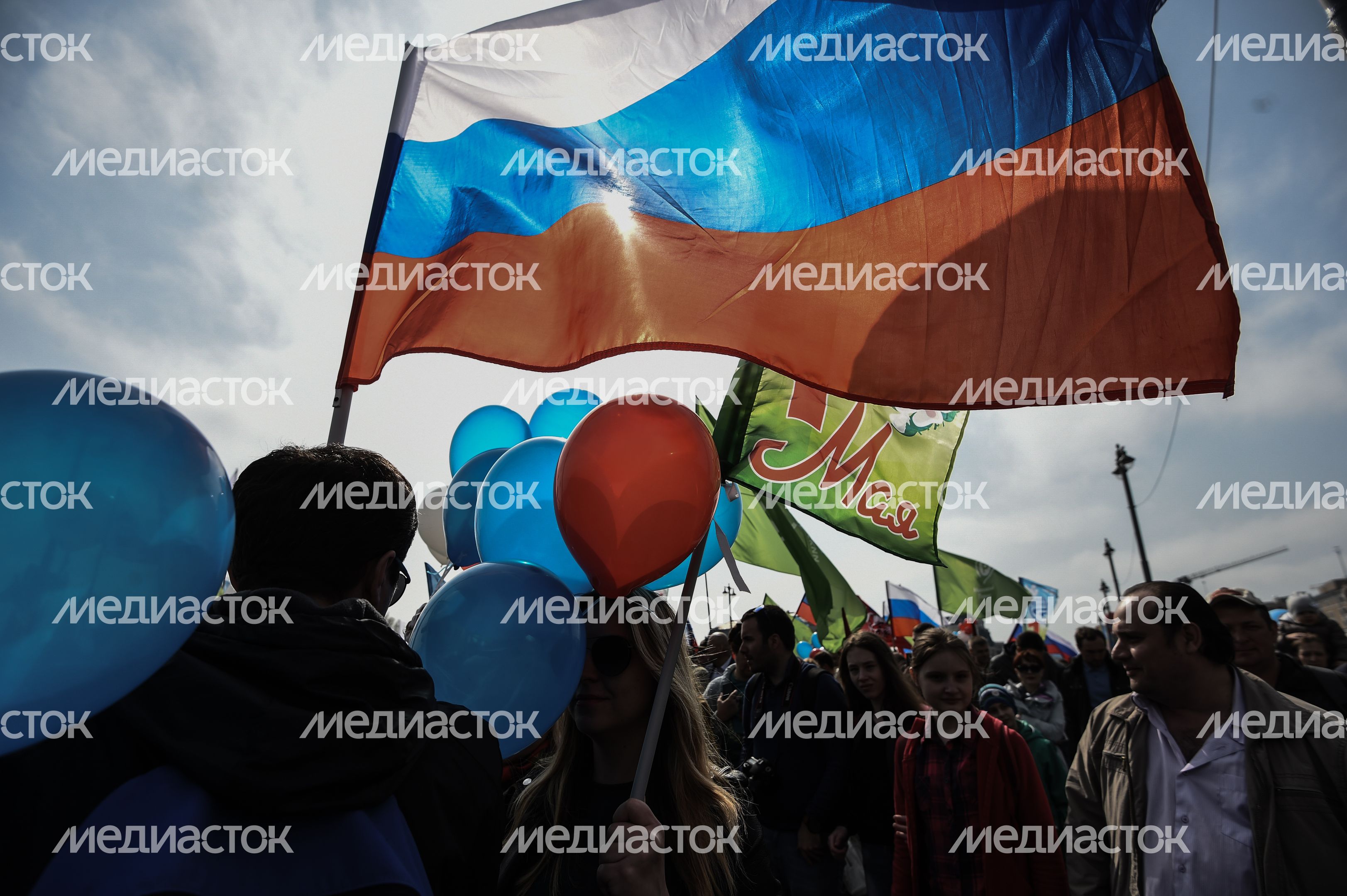 Первомайская демонстрация профсоюзов в Москве Первомайская демонстрация профсоюзов в Москве