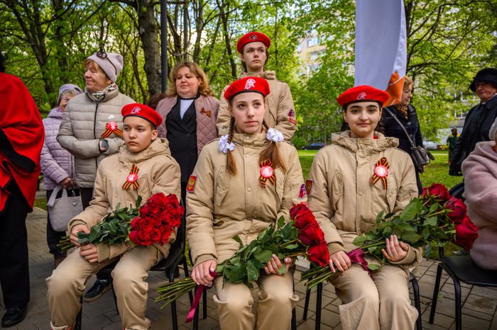 Торжественная церемония зажжения Вечного огня в Королеве