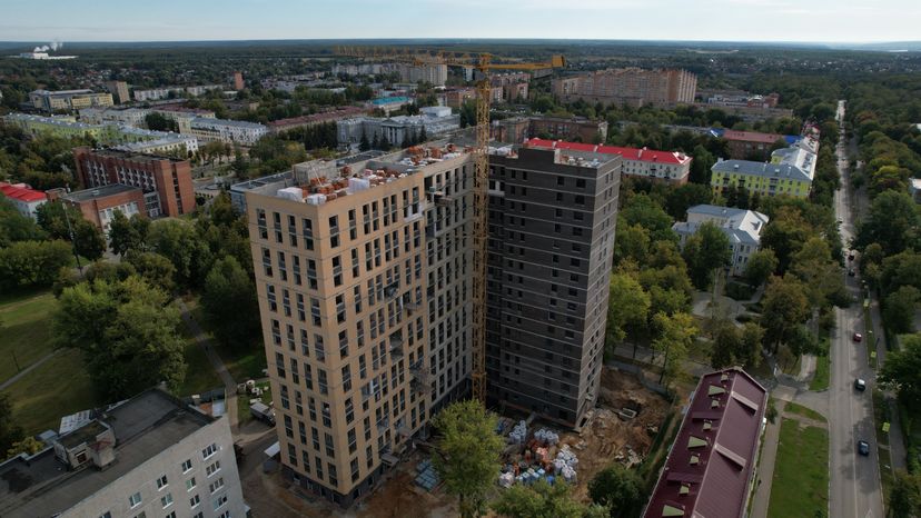 Строящийся МКД на ул. Чайковского в Ступино