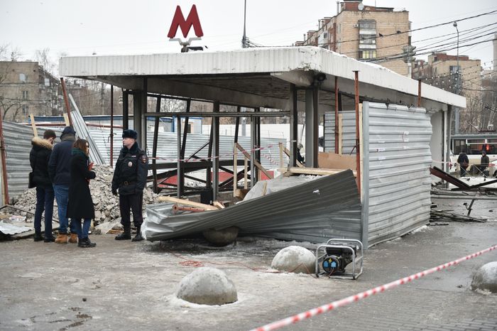 Взрыв газового баллона у метро "Коломенская"