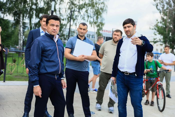 Проверка хода работ по очистке Малаховского озера Губернатором Подмосковья