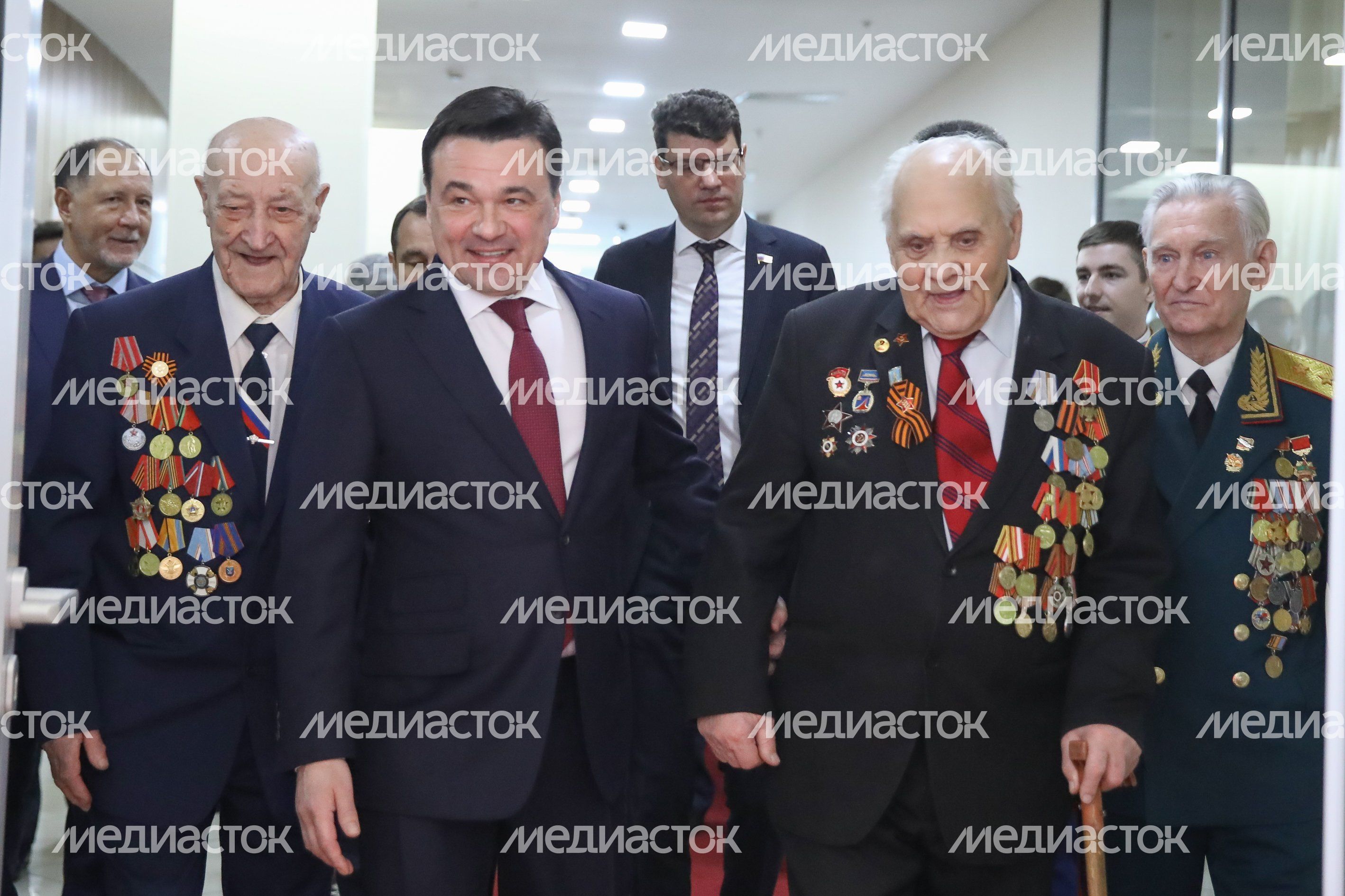 Открытие губернатором Подмосковья торжественного мероприятия, приуроченного ко Дню защитника Отечества