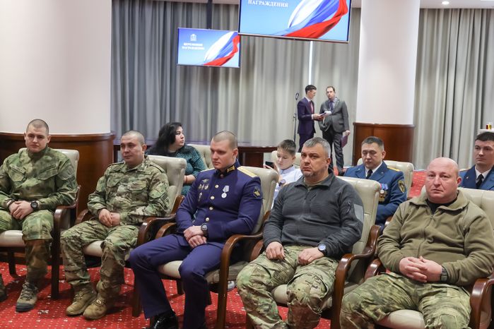 Награждение участников СВО, спасателей, врачей и росгвардейцев в преддверии Дня Защитника Отечества
