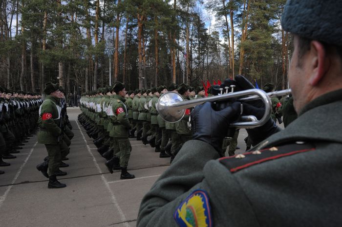 Репетиция парада Победы в Серпухове