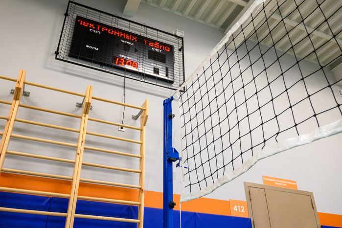 Спортивный зал лицея №14 после капитального ремонта в Щелково