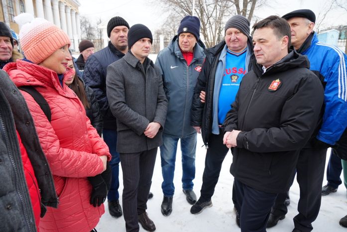 Посещение места строительства нового стадиона «Торпедо» в Люберцах Губернатором Подмосковья