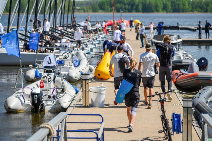 Парусная регата на Пестовском водохранилище в Мытищах