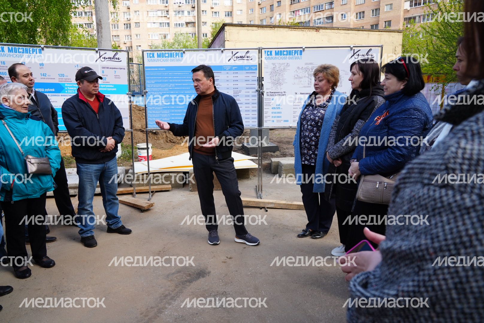 Проверка губернатором ремонта теплосетей в Химках