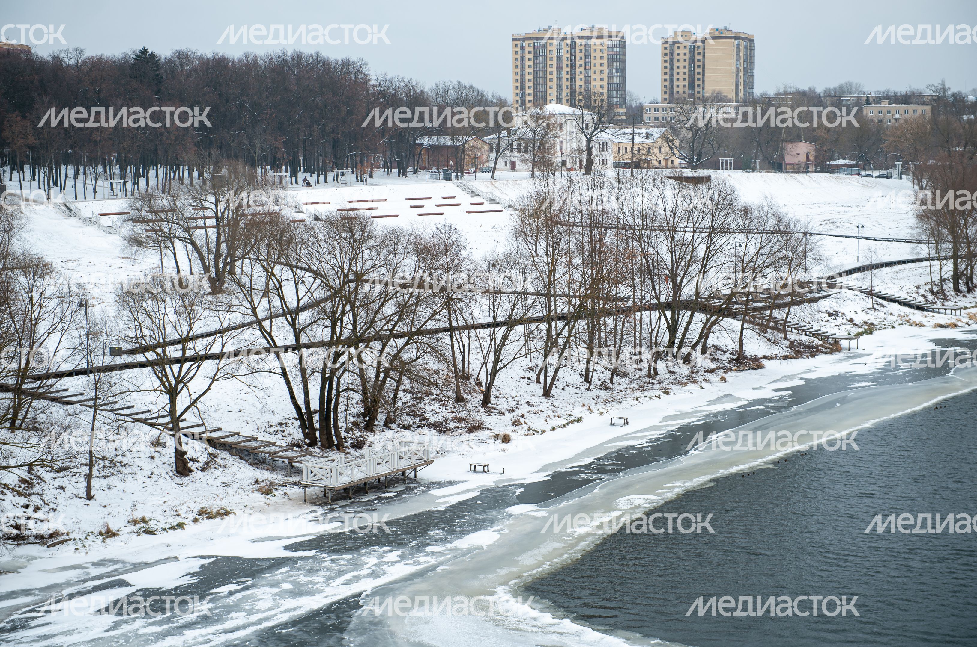 Зимние виды города Воскресенск