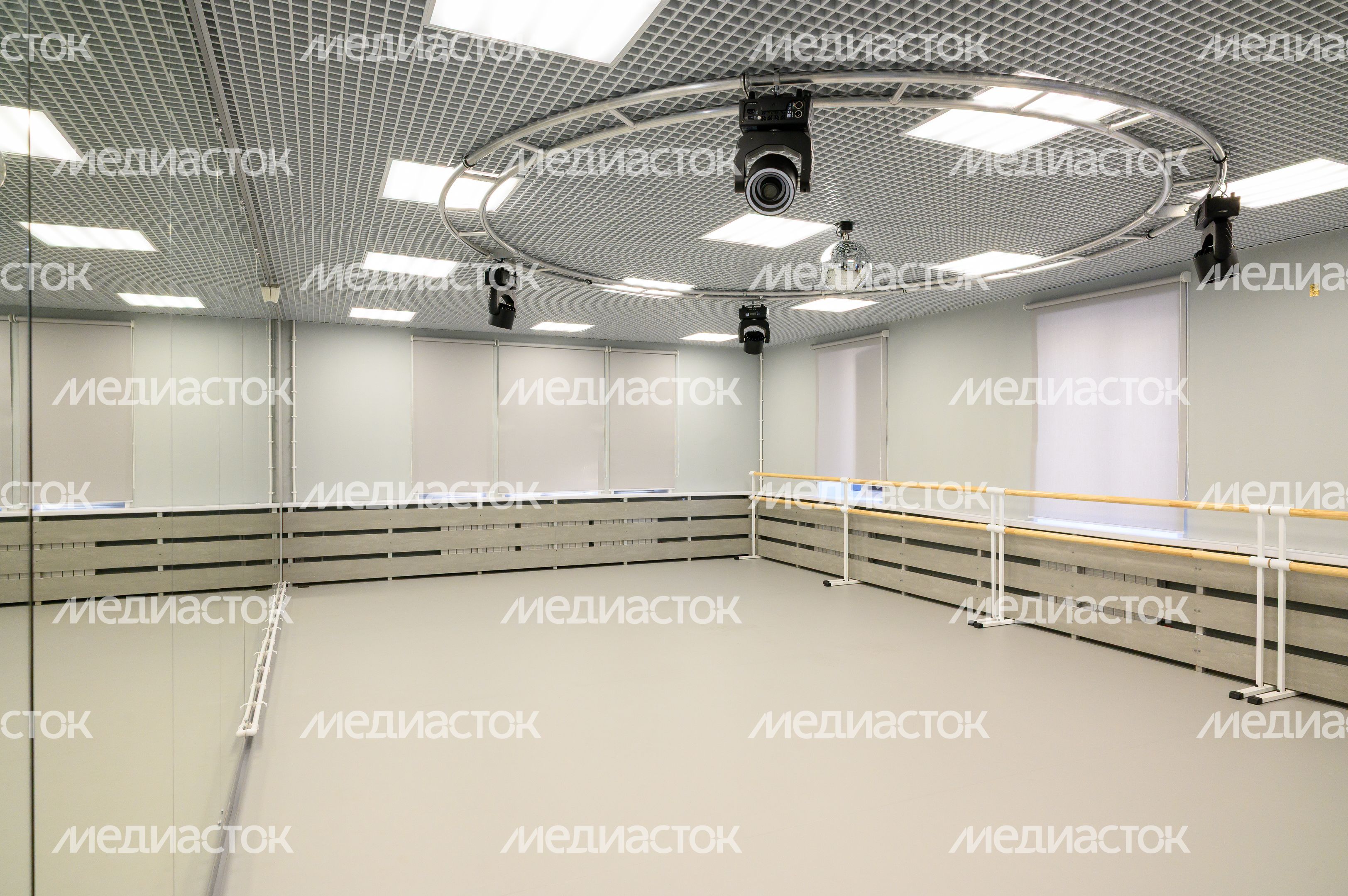 Хореографический зал культурно-спортивного комплекса «Мальцево» поселка Краснознаменский округа Щелково после капремонта