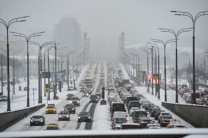 Снегопад в Москве