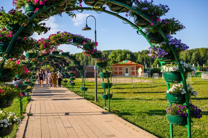 Городской пляж Солнечногорска на берегу озера Сенеж
