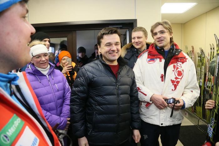А. Воробьев принял участие в открытии лыжероллерной трассы в Одинцове