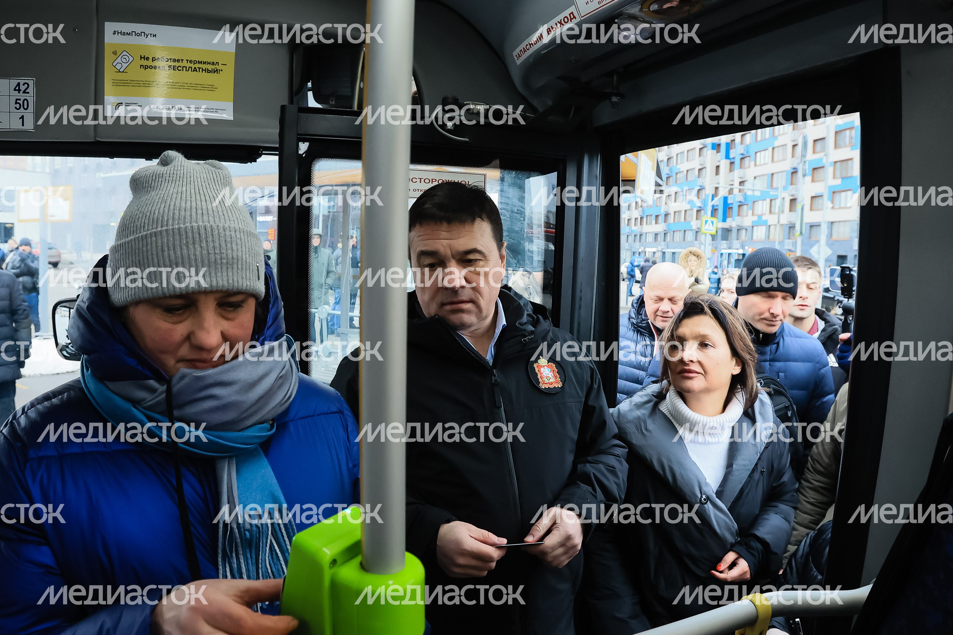 Поездка губернатора на автобусе «Бронницы - м.Котельники»​​