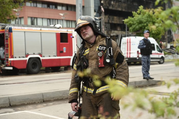Пожар в бизнес‑центре «Гранд Сетунь плаза» в Москве