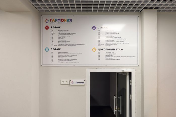 Коридор детской школы искусств «Гармония» Наро-Фоминска после капремонта