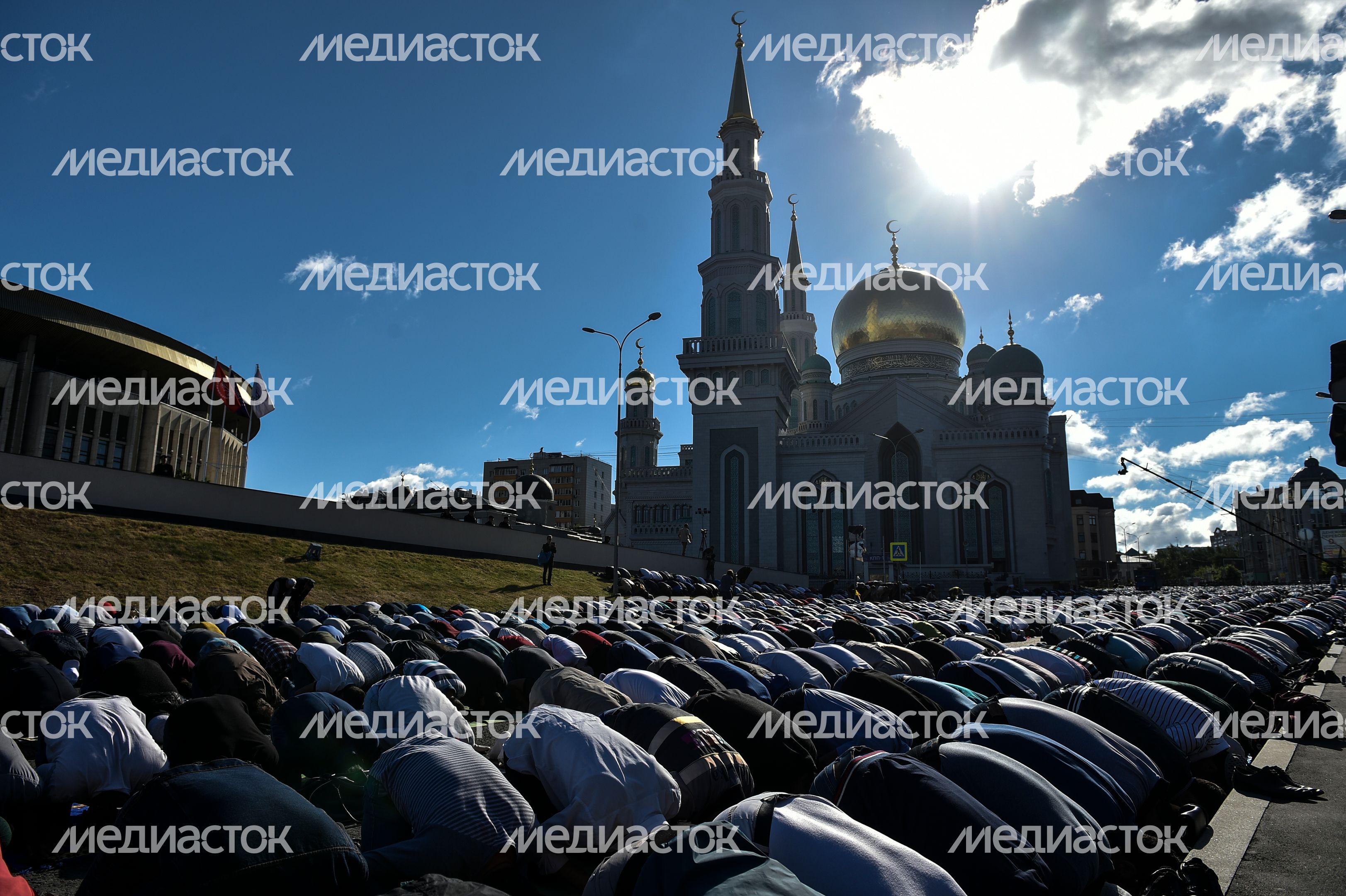 Празднование Ураза-Байрама в Москве