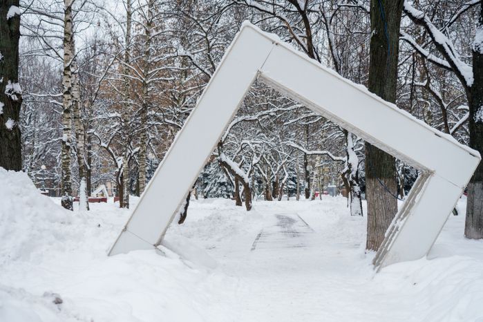 Химки. Сквер «Юбилейный». Зима