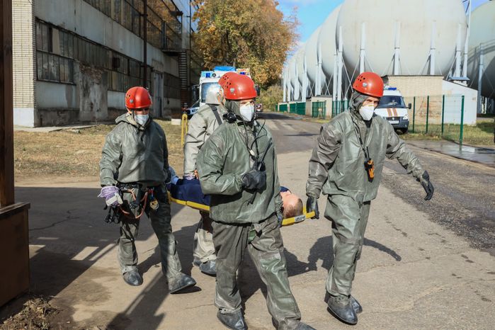 Открытие Всероссийской тренировки по гражданской обороне с участием Андрея Воробьева