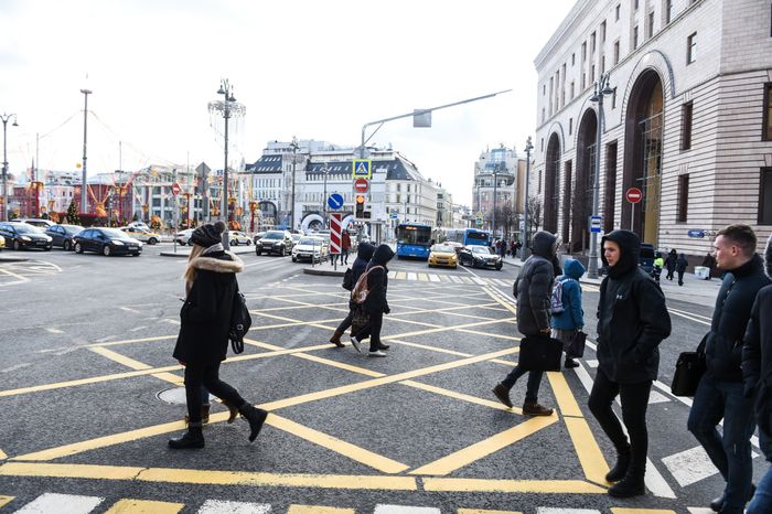 Вафельная разметка на улицах Москвы