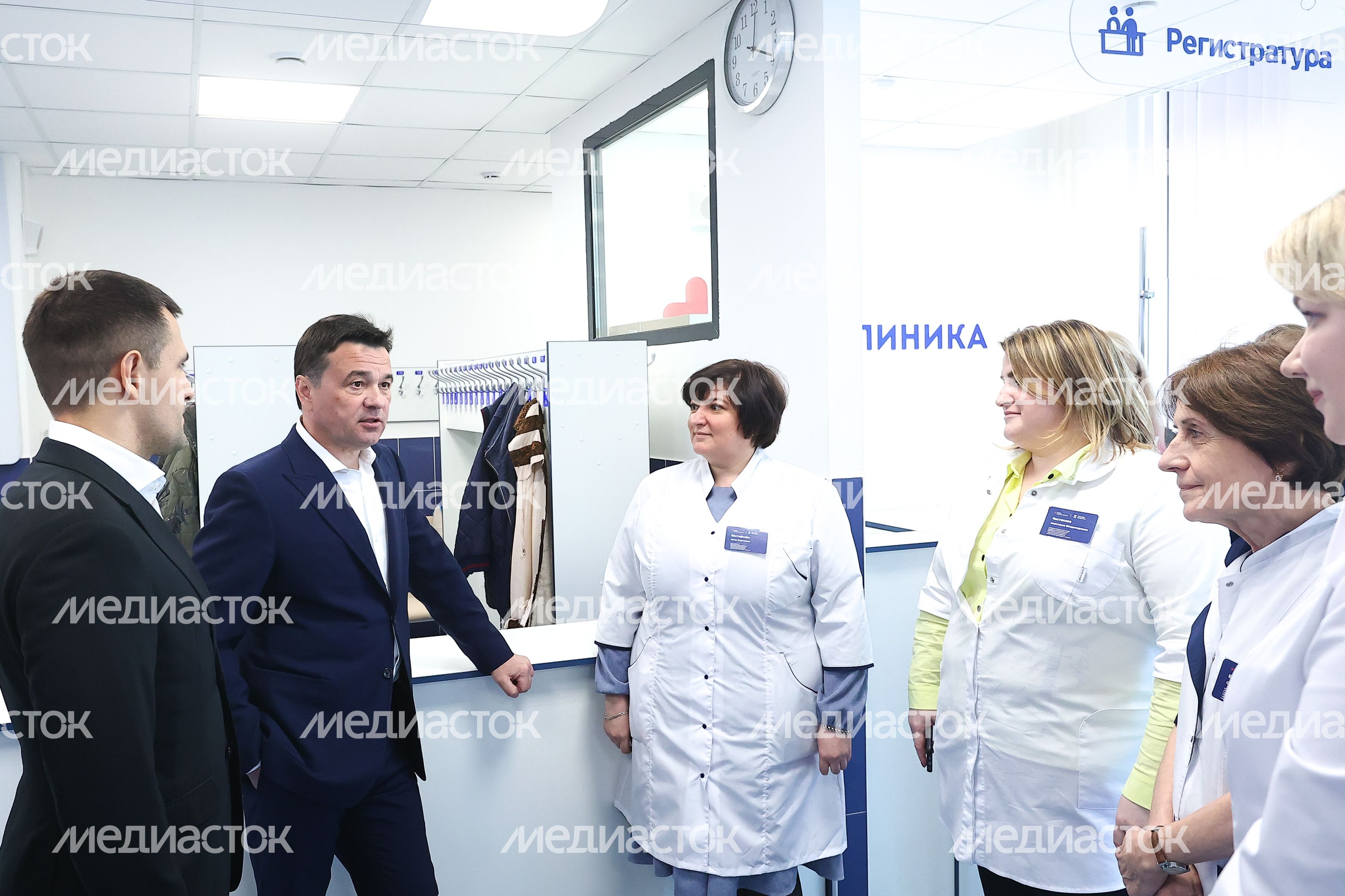 Посещение Губернатором Подмосковья новой пристройки к поликлинике №1 в Реутове