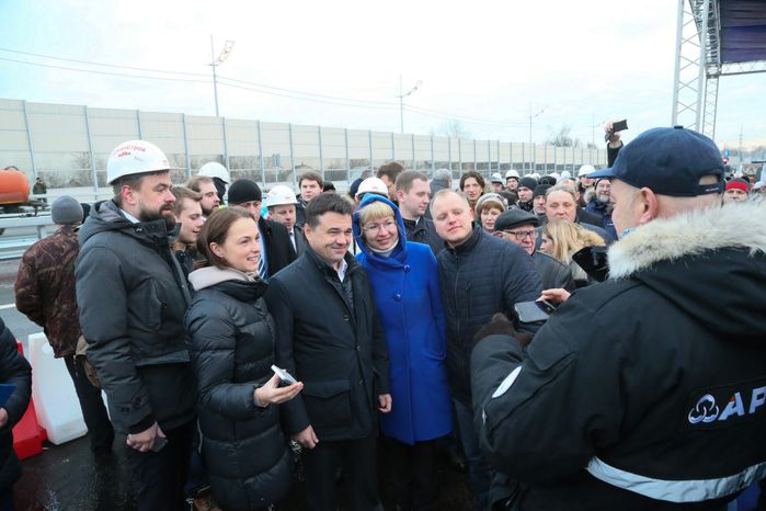 Открытие путепровода на 20-м километре Носовихинского шоссе