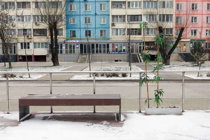 Александровский сквер в Реутове зимой