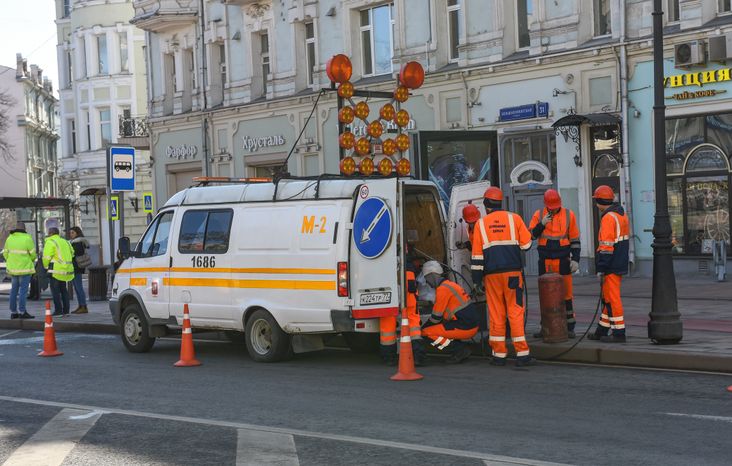Нанесение дорожной разметки в Москве