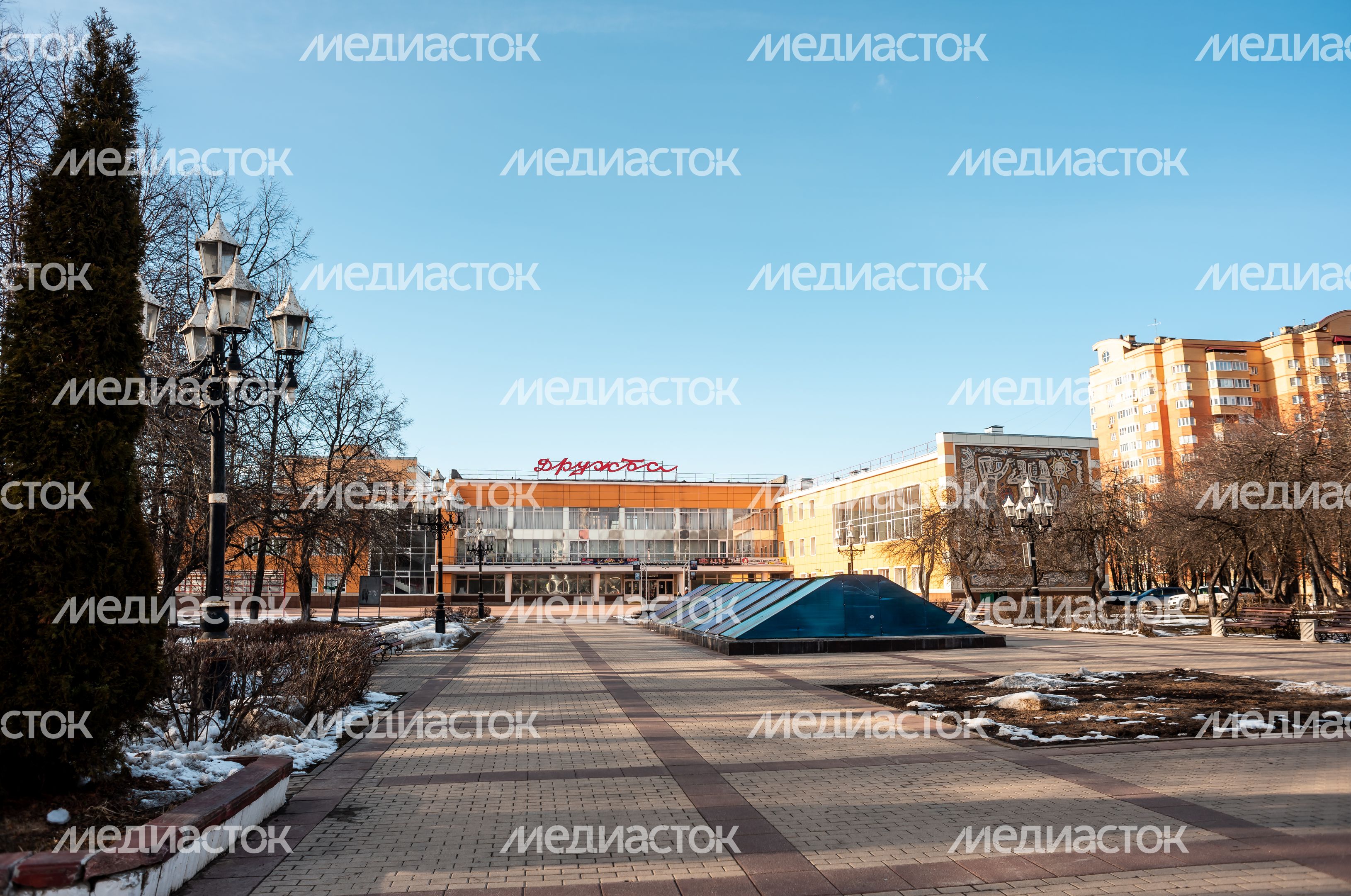 Зимние виды города Чехов