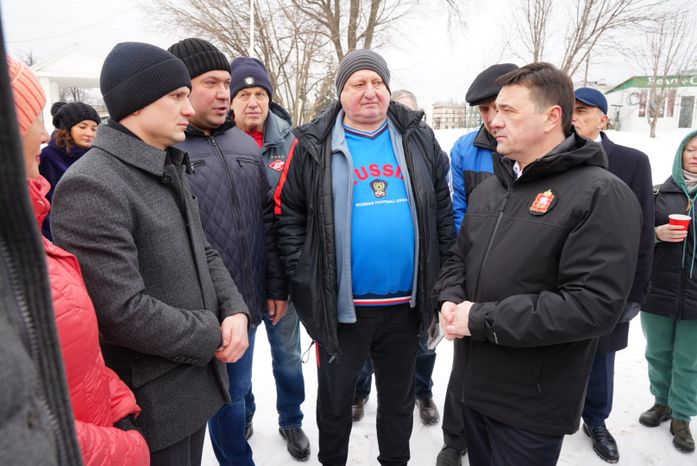 Посещение места строительства нового стадиона «Торпедо» в Люберцах Губернатором Подмосковья