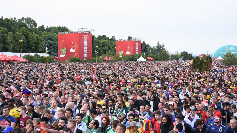 Открытие Чемпионата мира по футболу в Москве на Воробьёвых горах