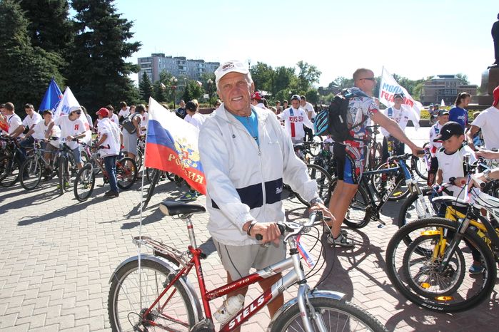 Велопробег в честь Дня российского флага в Орехово-Зуево