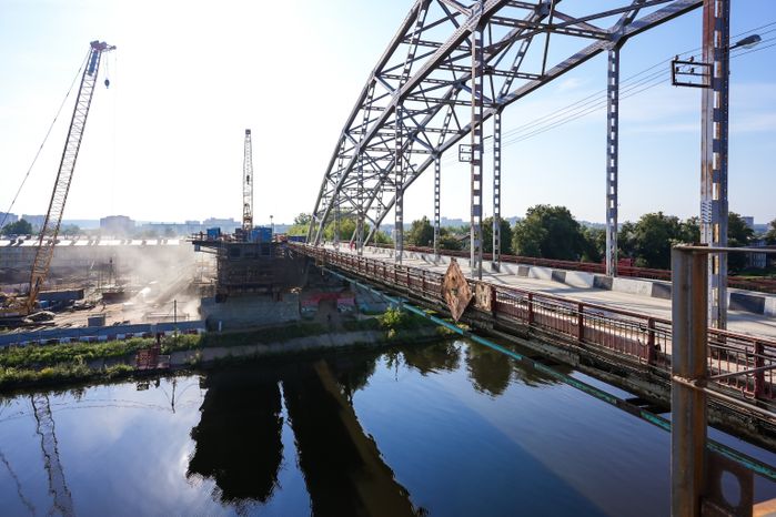 Возведение нового Рогачевского моста в Дмитрове